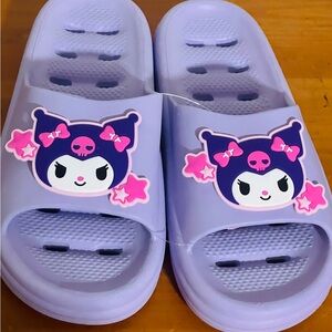 NEW Sanrio Kuromi Kawaii Pastel Purple Slides Women’s 9.5